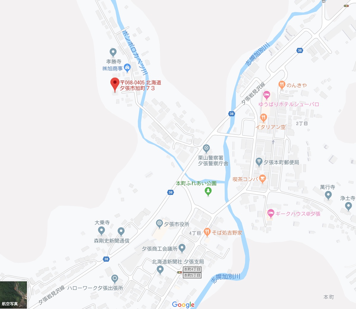 夕張寺 周辺地図