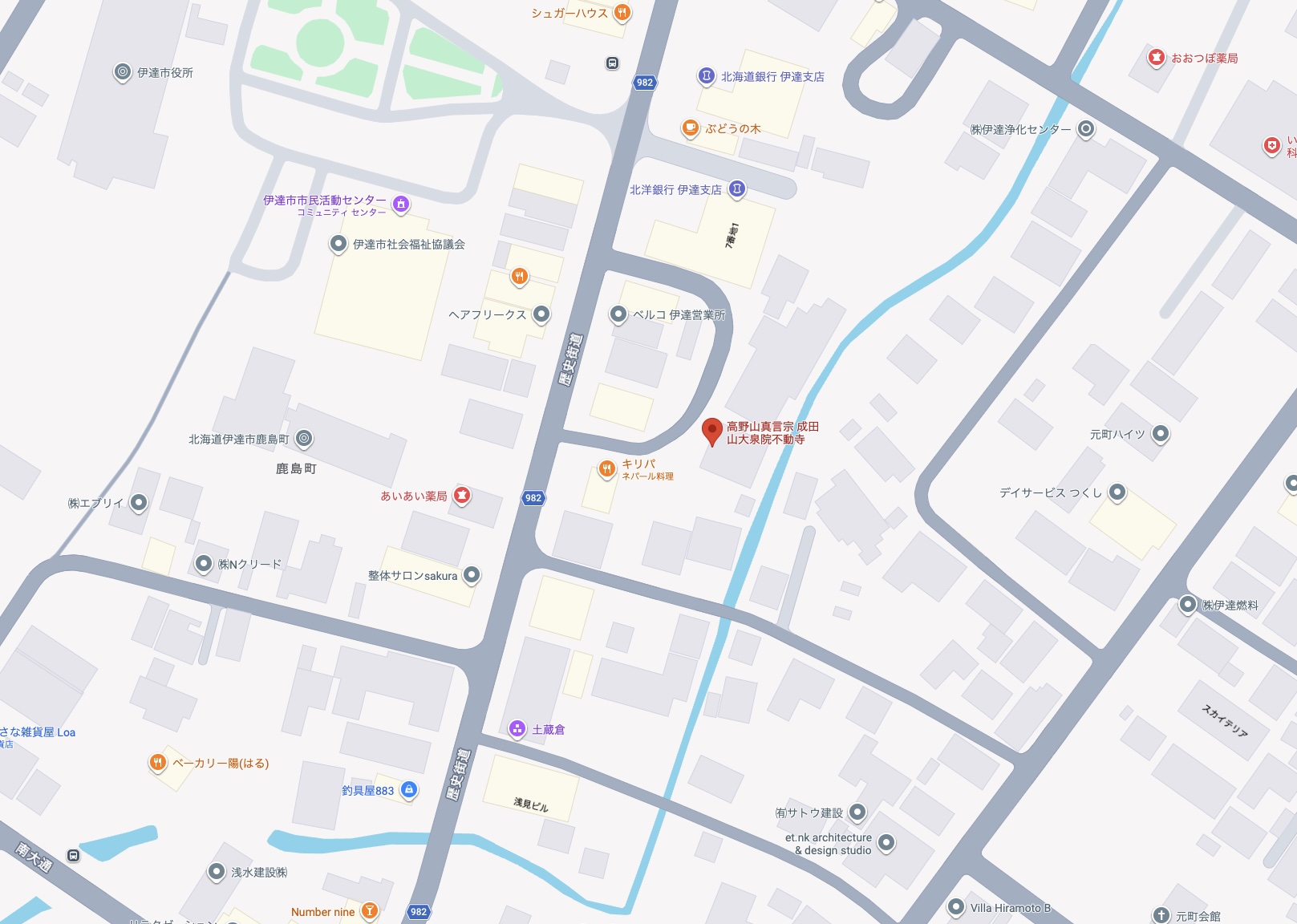 第２５番札所 不動寺 周辺地図